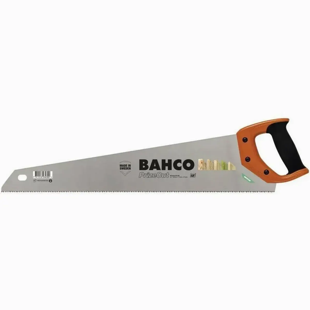 Bahco Handsäge Prizecut Fuchsschwanz 550mm, für alle Holzarten, komfortabler 2-Komponenten-Griff