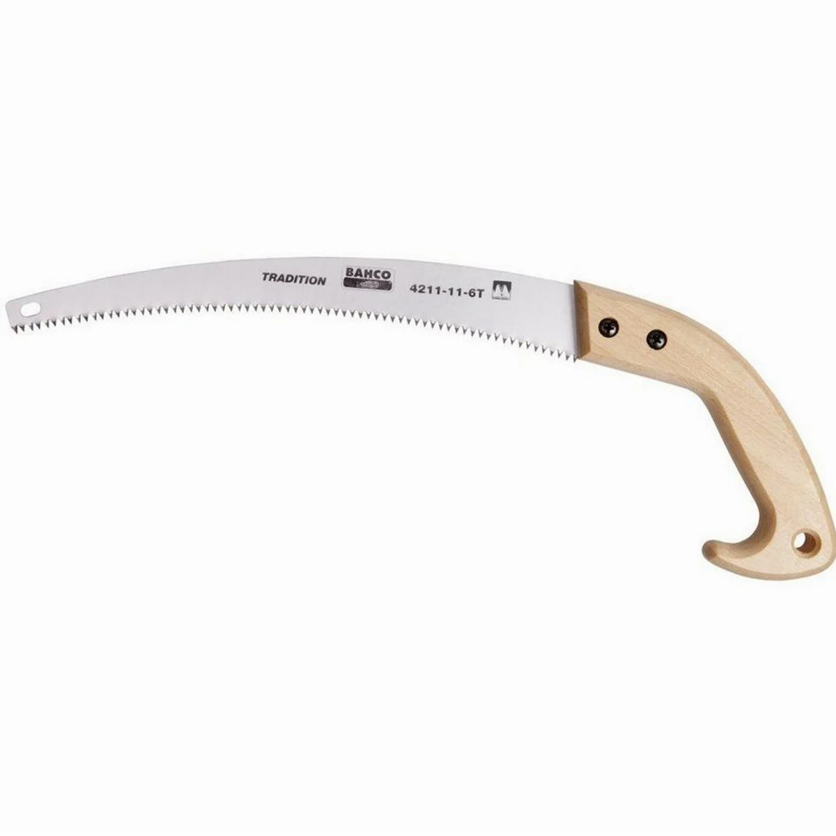 Bahco 4211-14-6T Gartensäge, ovales Blatt, ergonomischer Griff — 360 mm Blattlänge, Rostschutz, Spezialzahnung