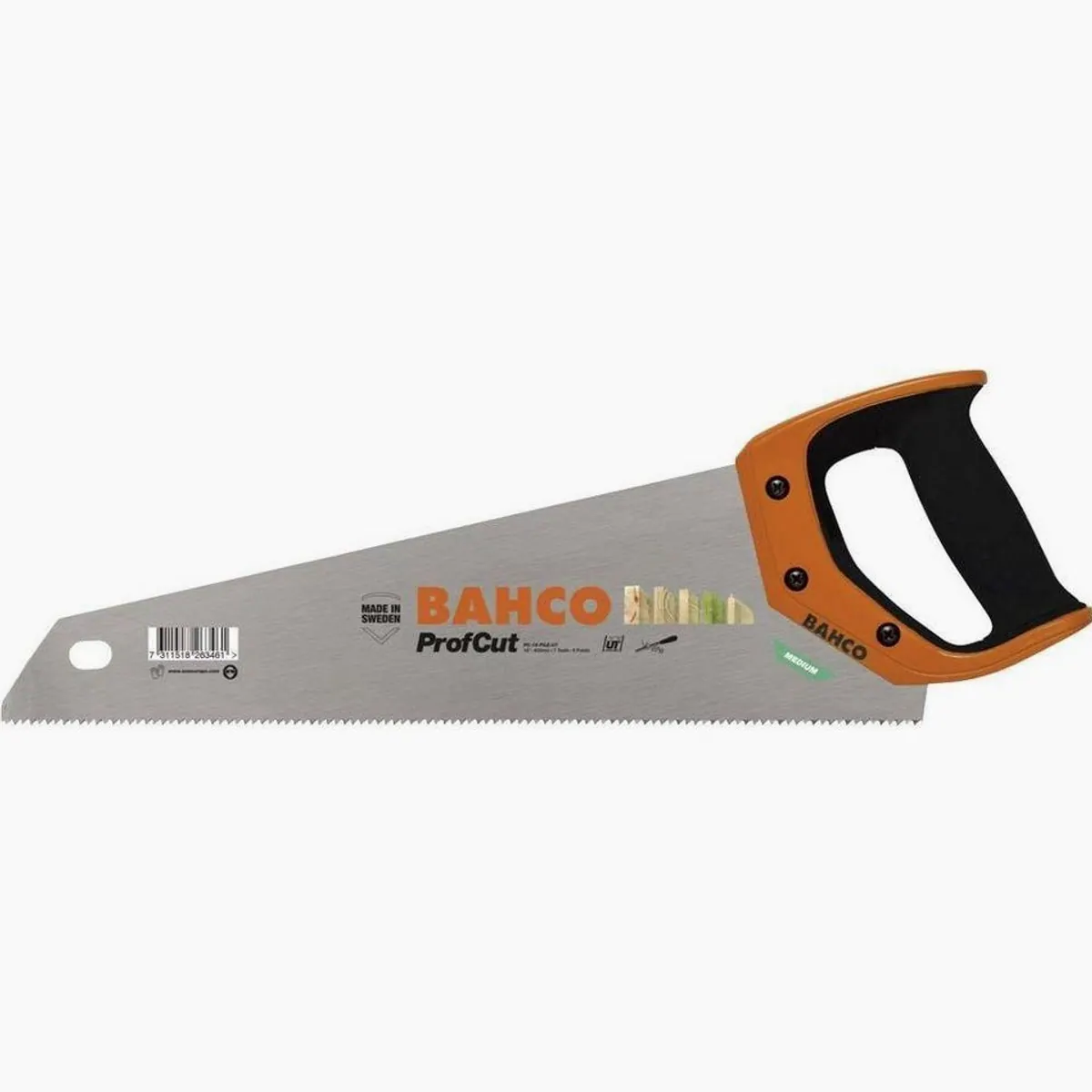 Bahco Fuchsschwanz 400 mm, nachschärfbar, gummierter Griff